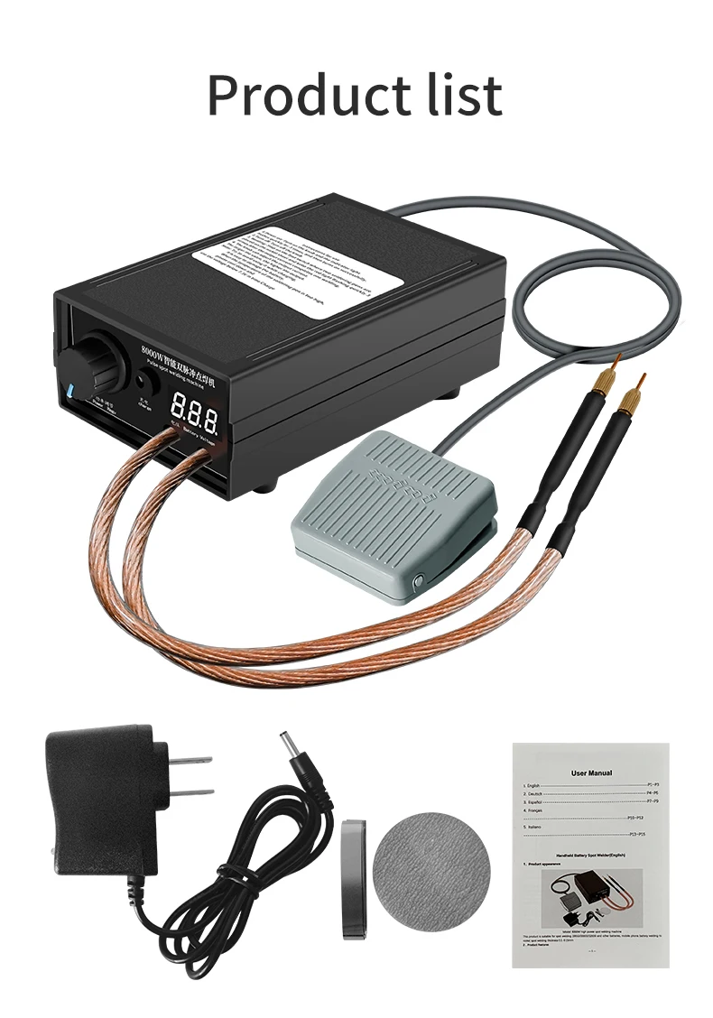 8000W Mini Spot Welder Kit DIY 18650 Battery Pack Welding Tools Portable Spot welding Machine Pen for 0.1/0.3mm Nickel