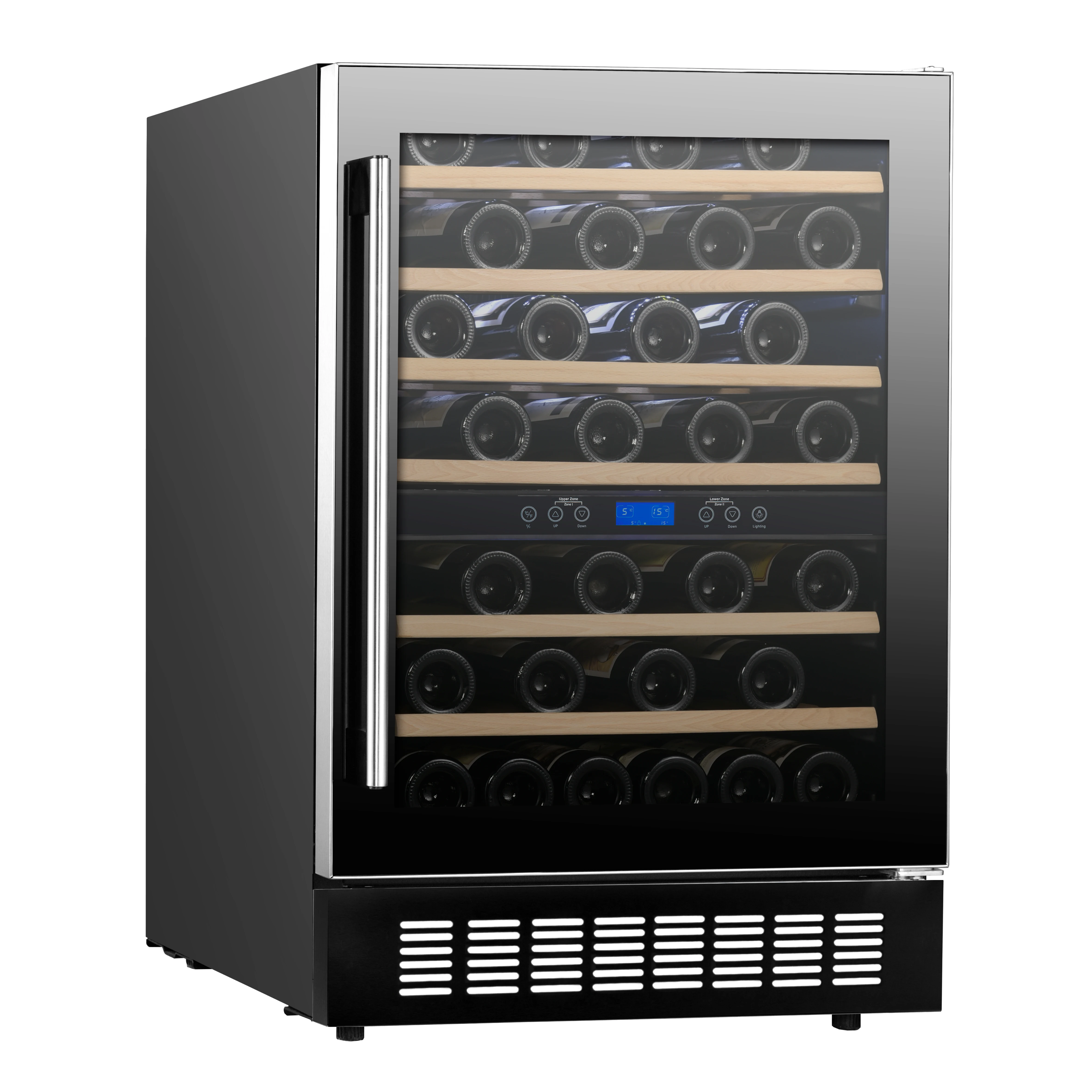  Wholesale price 18 bottles cheap glass door metal shelves wine coolers refrigerators with