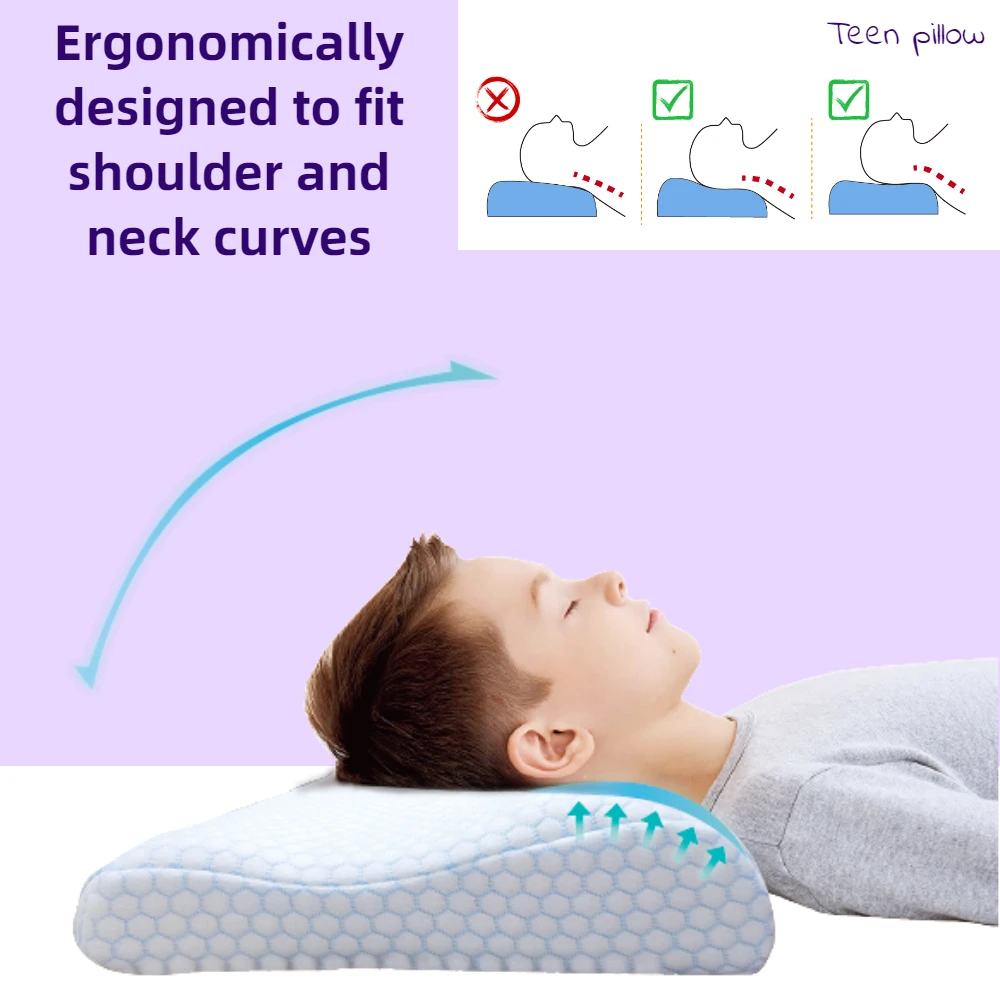 Classic Style Summer Hot Sale Luxury Comfortable Big Bed Latex Silicone Pillow Natural Healthy Breathable Soft Kids Pillow