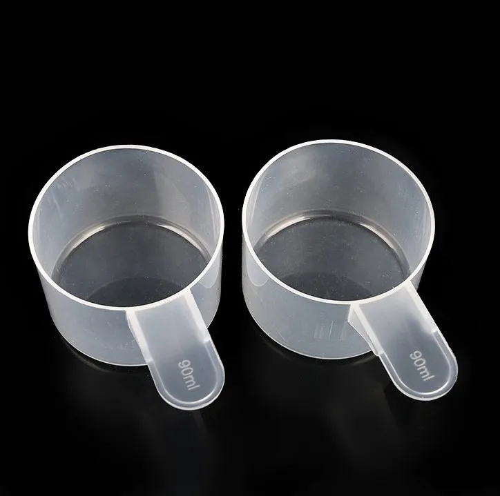 90ml 45g short Handle Plastic Measuring Spoons for Cereals grains Forage Protein Milk Powder detergent supplements Large scoops