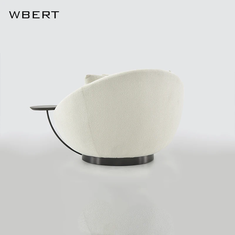 WBERT Designer Single Double Lazy Sofa Creative Arc Rotating with Light Luxury Small Family Living Room Dining Balcony Leisure