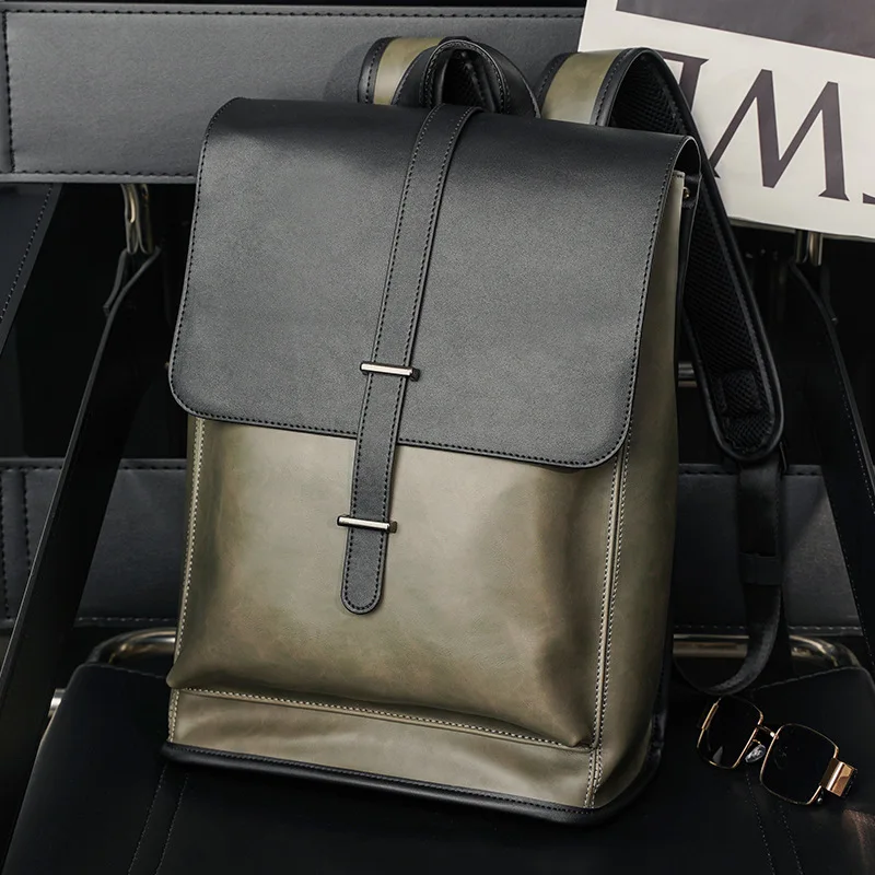 Custom Wholesale Large Elegant  Embossed Vegan  Luxury PU Leather Travel  Laptop Tote Backpack for Men Women