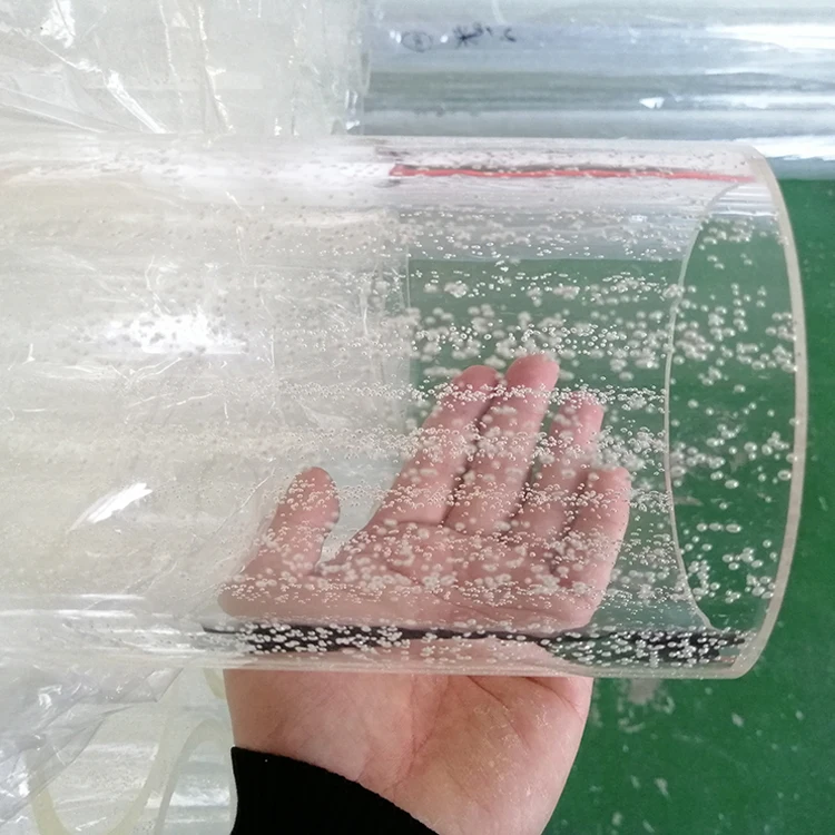 high quality transparent bubble  pmma plastic acrylic tube /pipe