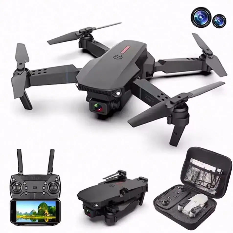 2022 NEW DRONE E88 Amazons Online Dual 720P 1080P 4K Drone Camara VS Mavic Mini E88 Max Quadcopter Air Doble Drone with camera
