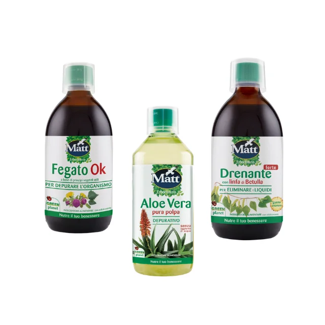 Top Quality Depurative Oral Liquid 1 Set Contains Pure Aloe Vera Juice With Pulp Liver OK Strong Draining