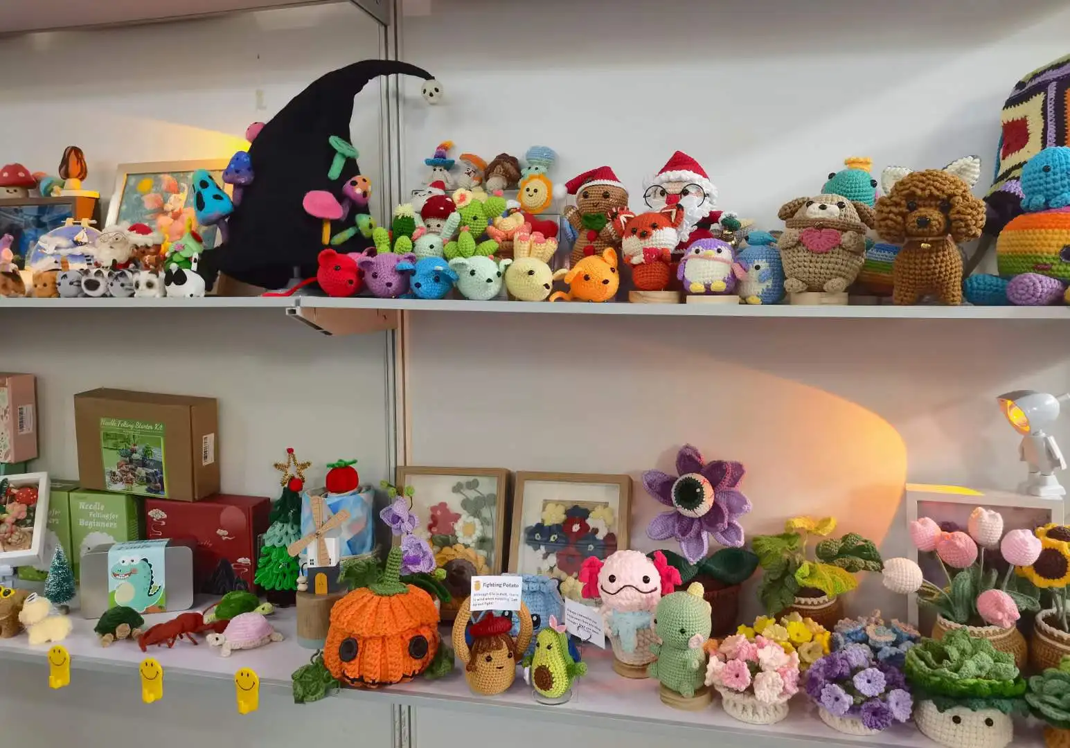 Cute Santa Calus Snowman Diy Yarn Plush Easy Beginner Christmas Crochet Kit for Kids Adults