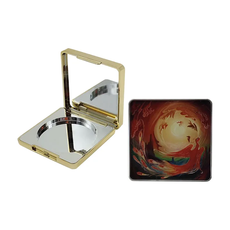 Clear Plastic Customized Blush Case Packaging Plastic Package Box rounded Square Compact Powder Container