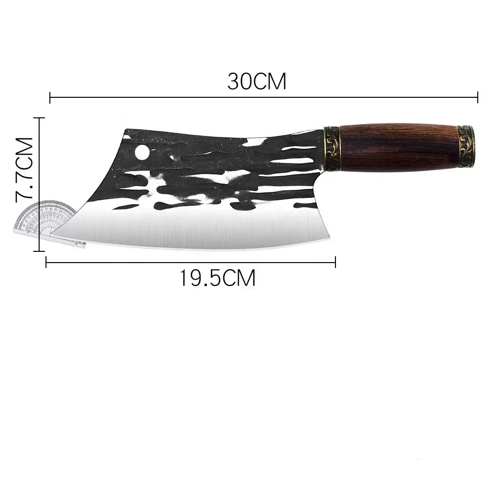 Popular Vintage Knives Household Chopping Forged Knife Wood Stainless Steel Kitchen Knives