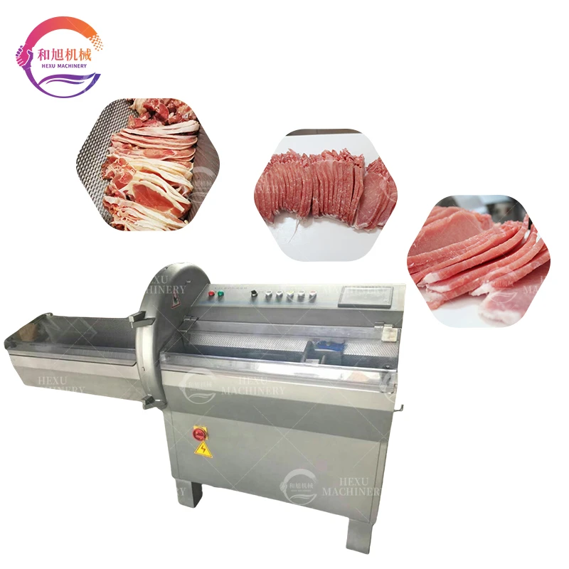 Frozen Meat Slicer Commercial Fresh Fillet Meat Steak Cuber Slicer Slicing Cutting Machine Automatic Beef Jerky Slicer Machine