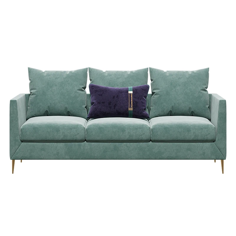 
Foshan manufacturer wholesale new design couch living room furniture velvet sofa 