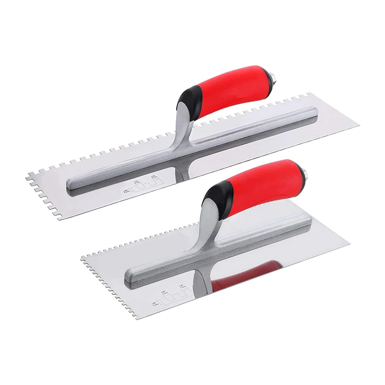 Green sponge EVA Rubber foam float for construction use Plaster Trowel Rubber handle carbon steel Finish notched Carbon Steel