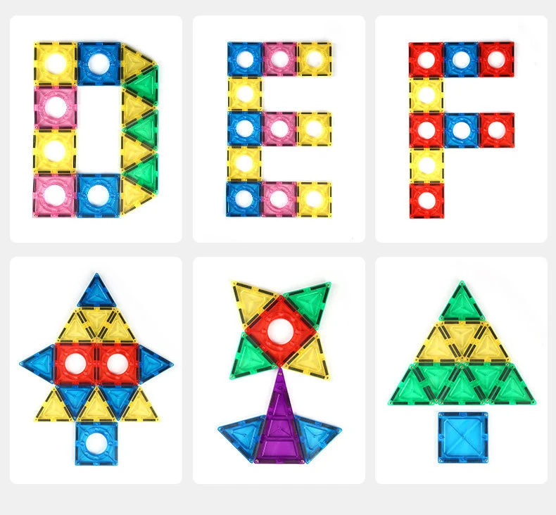 colorful plastic tube building tiles toys with magnet ,3D Magnetic Building Marble Run