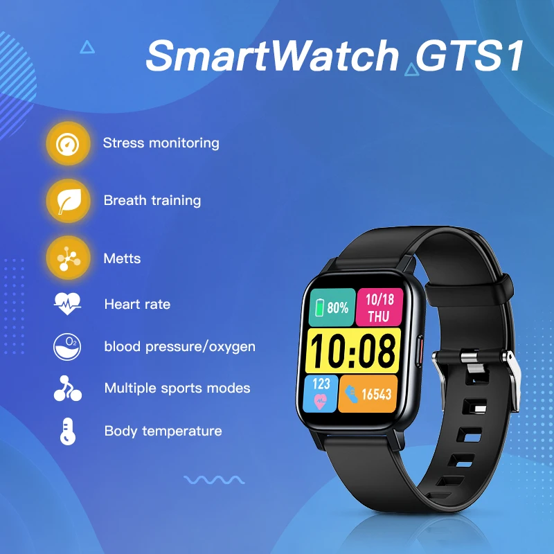 Starmax GTS1 Fitnesstracker Band Private Label Smartwatch Blood Oxgen Monitor  fitness watch smart bracelet Wrist Smart Watch