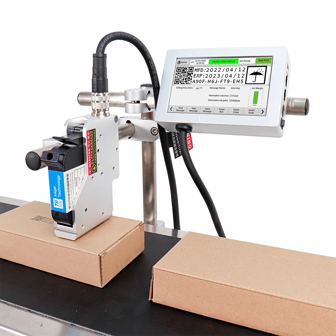 DOCOD T180E онлайн принтер с одной печатающей головкой (зашифрованная версия) термоструйный TIJ markig машина