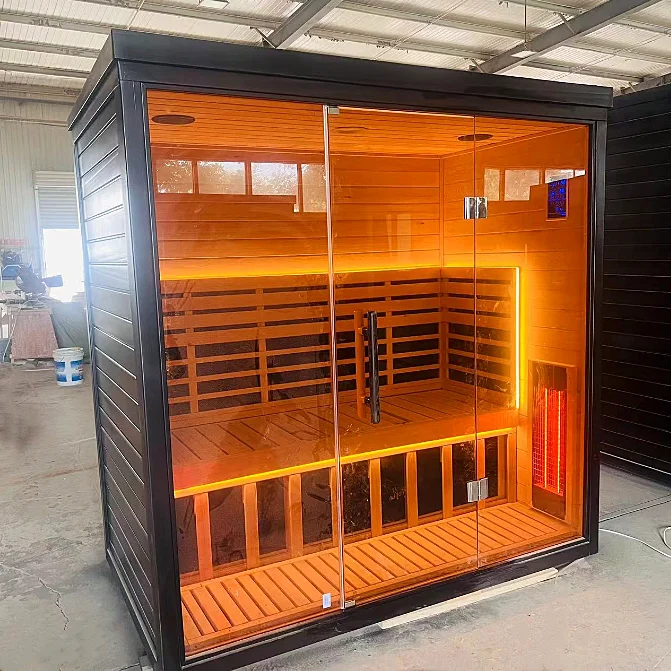 Custom Steam Infrared Sauna Room Outdoor 2 Person