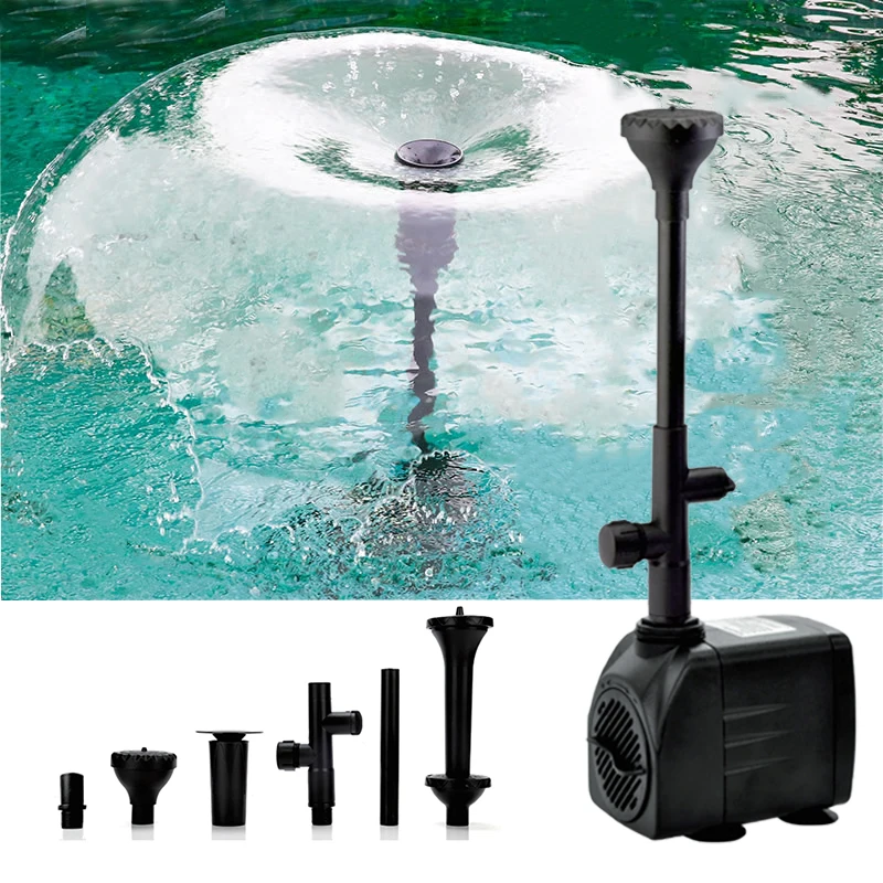 AL-386 Mini Tiny Submersible Water Pump Fountain Pumps For Aquarium Fountains 15W 110V