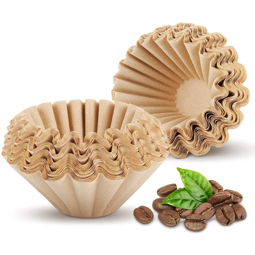 Best selling Wholesale White Basket/bowl Shape Wave Coffee Filter unbleached Paper Coffee Paper Filter