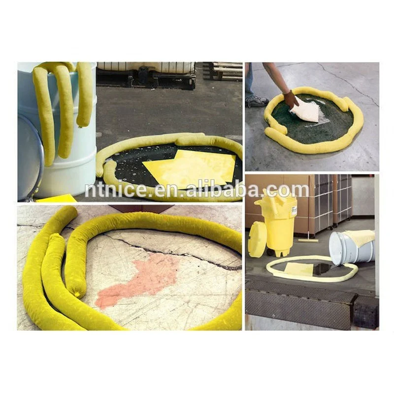 High Quality Chemical Absorbent Sock 7.6cm*120cm for Spill Solution