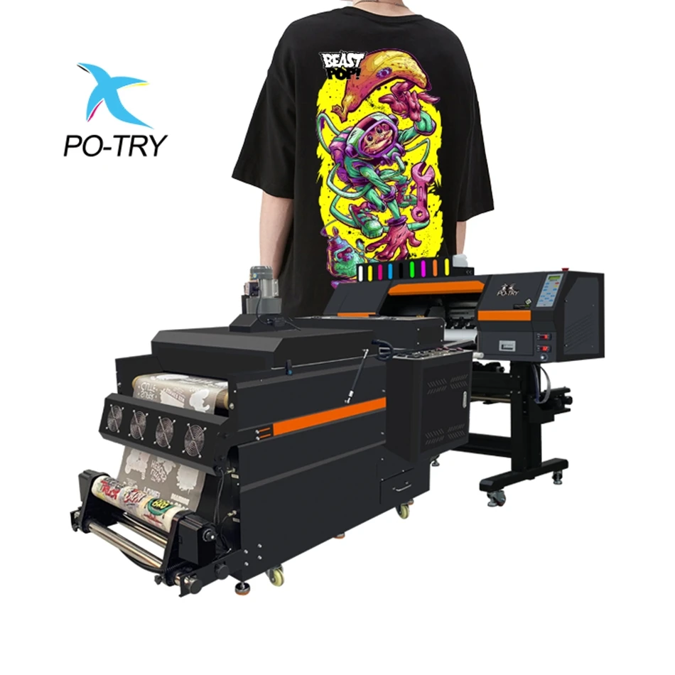 New Arrival DTF tshirt printing machine heat transfer DTF PET film printer shaking powder machine i3200