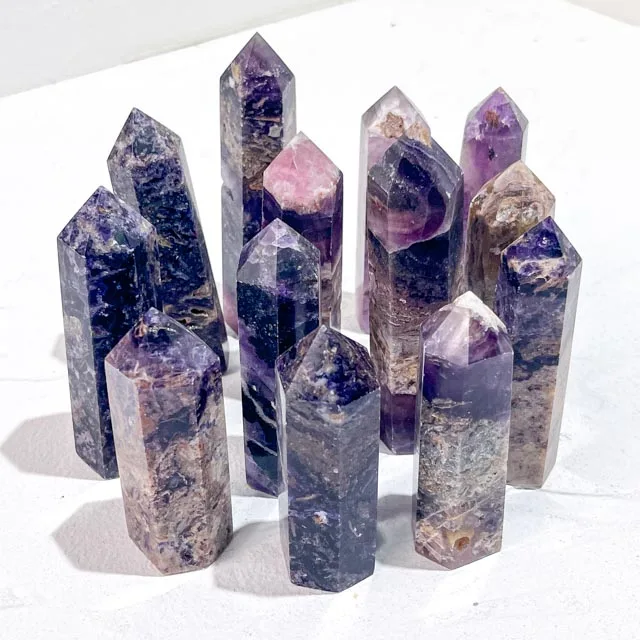 Hot Selling Fluorite Root Point Crystals Single Point Fluorite Root Crystals Geode Fluorite Root Quartz Crystal Tower