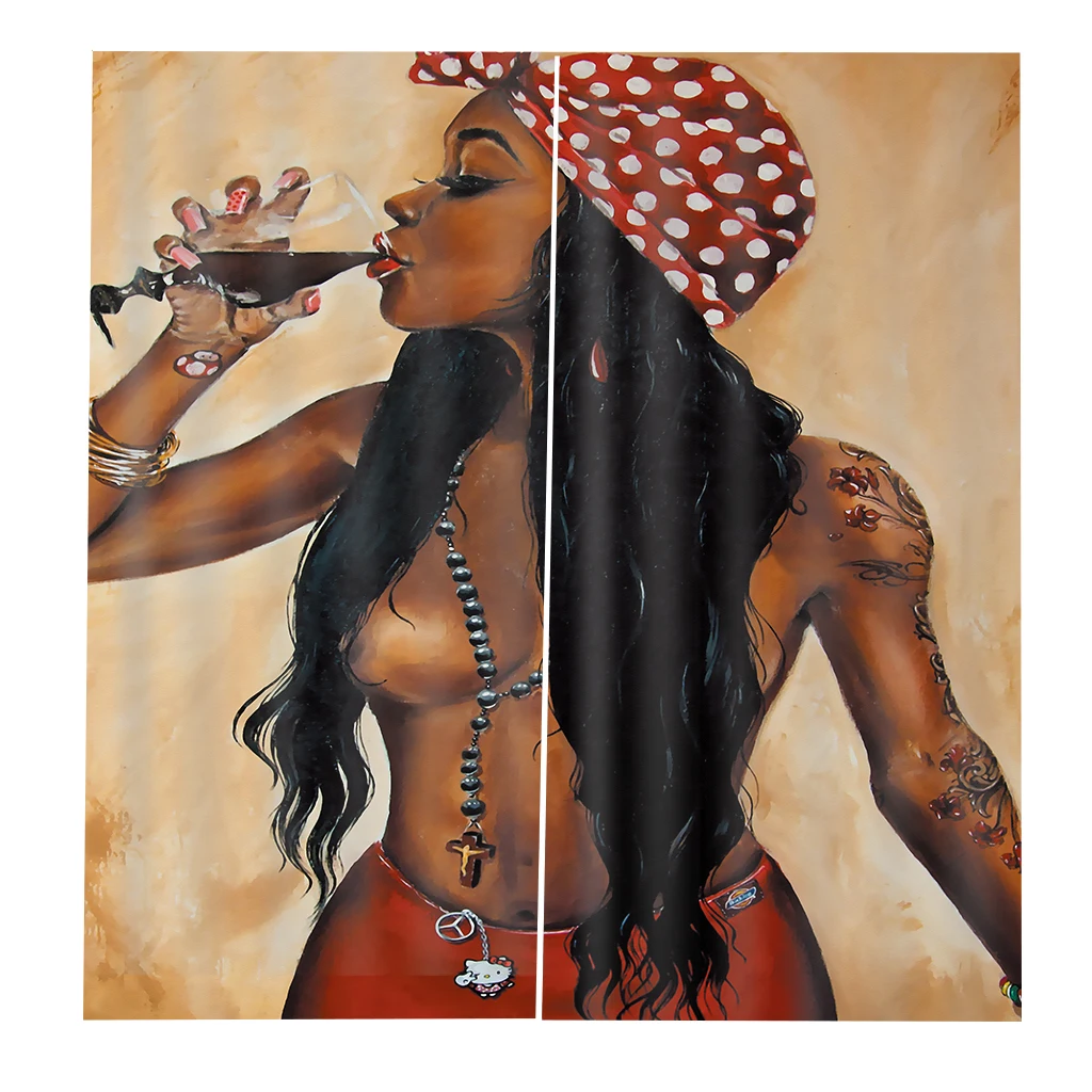 
Black Girl Magic Curtains For Sitting Room, Wholesale Extra Wide bedroom Shower Curtains Sets 