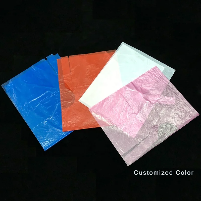 OEM 100pcs PE Clear Disposable Waterproof Professional Salon Shampoo Barber Custom Capes  for adults kids painting cooking