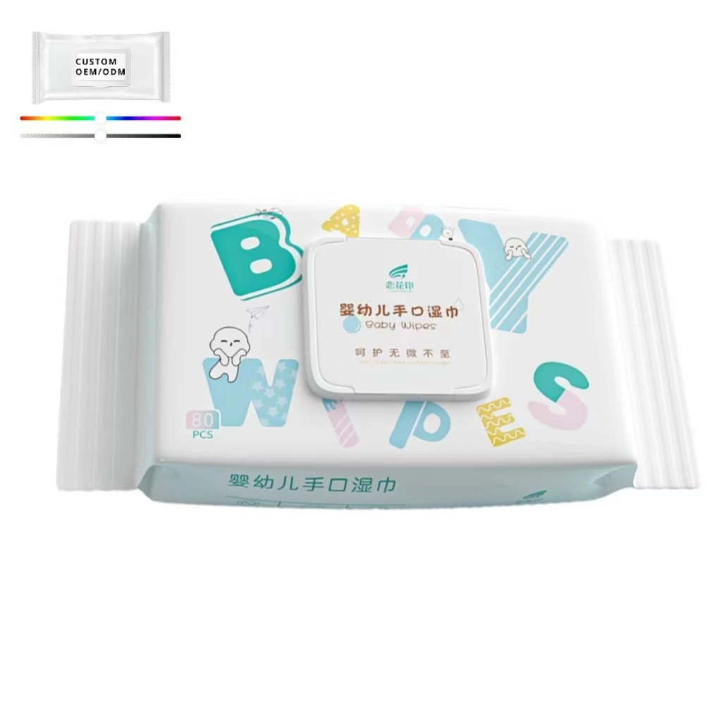 Wholesale baby wipes Soft Care Spunlace Wet Wipes Custom Alcohol-Free Baby Cleaning Wipes Household Type