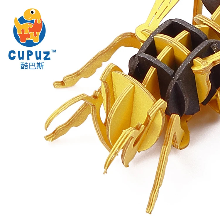 
Bee design educational 3d paper model for child 