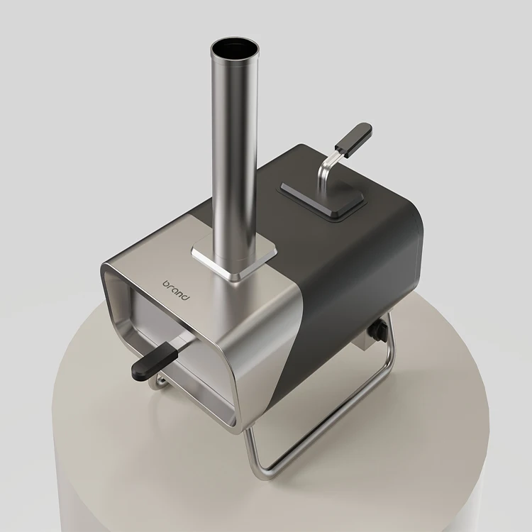 Outdoor Camping Stainless Steel Portable Pizza Grill Wood Fired Pizzaofen Pellet Pizza Stove Tabletop Gas Pizza Oven