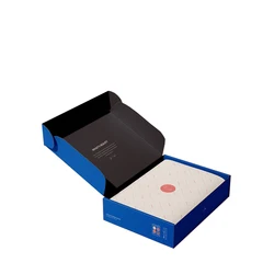 Mailer Corrugated Cardboard Mailing Packaging Flat pack Black Shipping Box with flat pack for electronic product