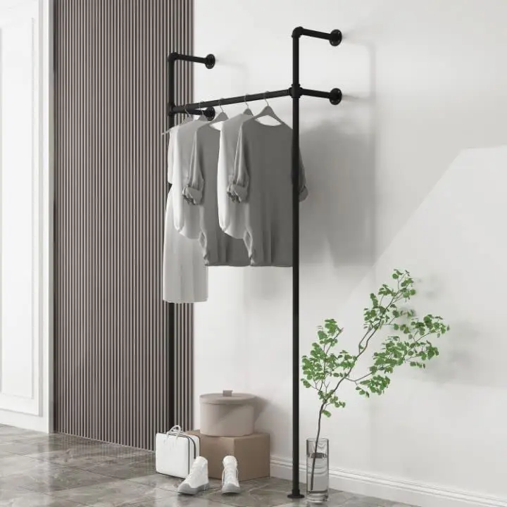 Industrial pipe hangers Industrial style clothes Metal pipe hangers Industrial wall-mounted pipe hangers