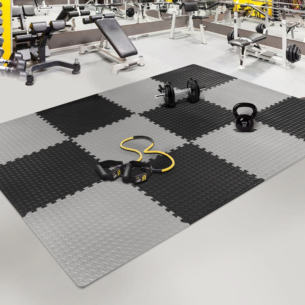 30x30cm Amazon Hot Black Puzzle Fit Equipment EVA Mat For Home Gym Karate Train 12inch