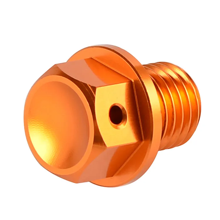  CNC Machined Aluminum Alloy Oil Pan Nut M18*1.25 Magnetic Engine Drain Plug Bolt for