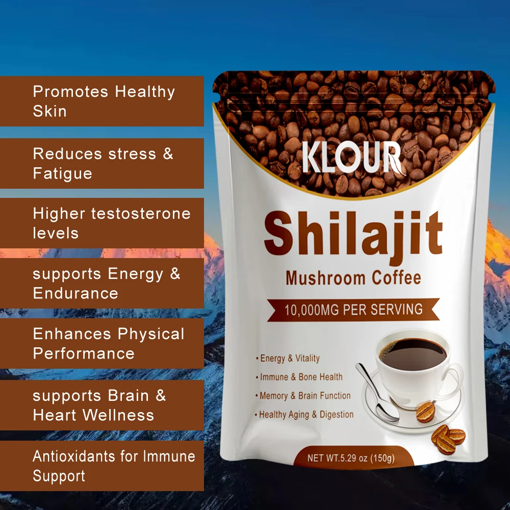 Экстракт грибов OEM Shilajit оптовая продажа розничная мгновенный кофе Lingzhi здоровый черный для улучшения иммунной системы тонкий