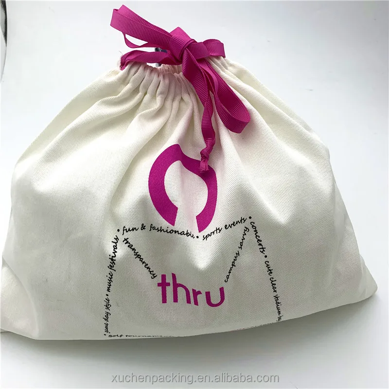 Factory Manufacture 100% Cotton Drawstring Bag With Cheap Price Luxury Cotton Twill Dust Bags for Fashion Handbags