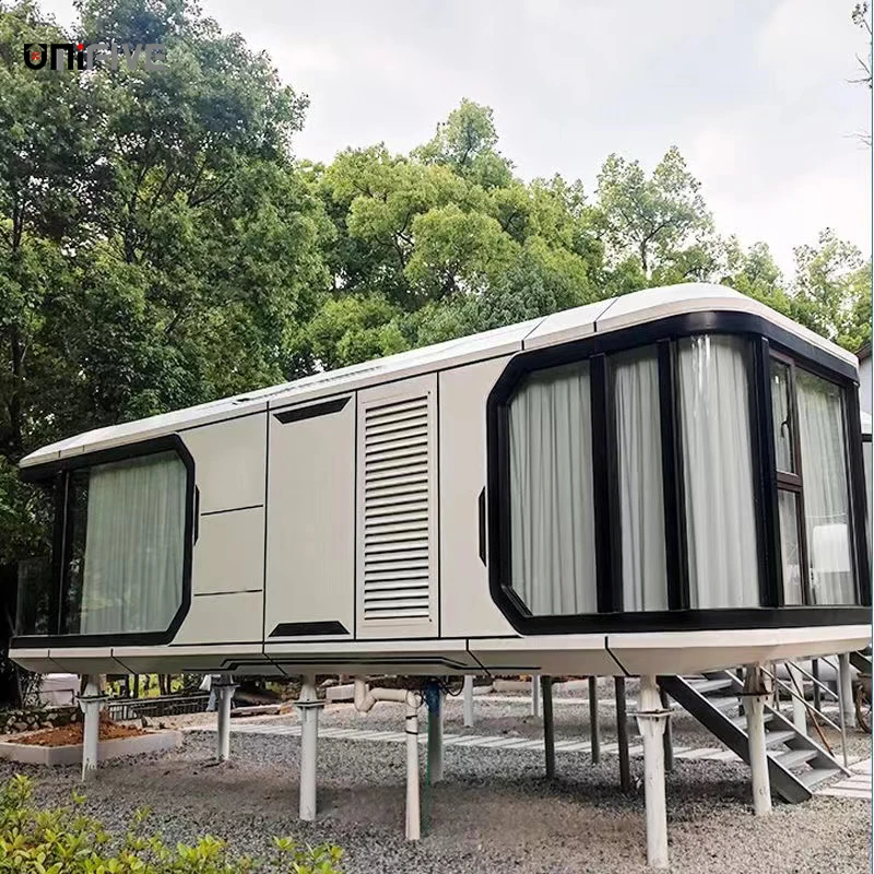 UNIFIVE Anti-Seismic Prefabricated Cabin Luxury Modern Steel Structure Capsule House Hotel Portable Mobile Prefab Villa
