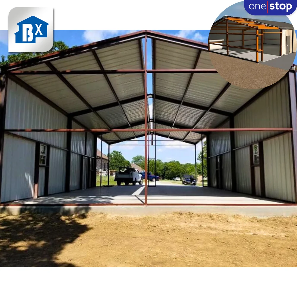 ONE-STOP Service 20x40 / 40x60 /50x100 Metal Building - Steel Structure 1000 Square Meter Warehouse Barn Building Prefabricated
