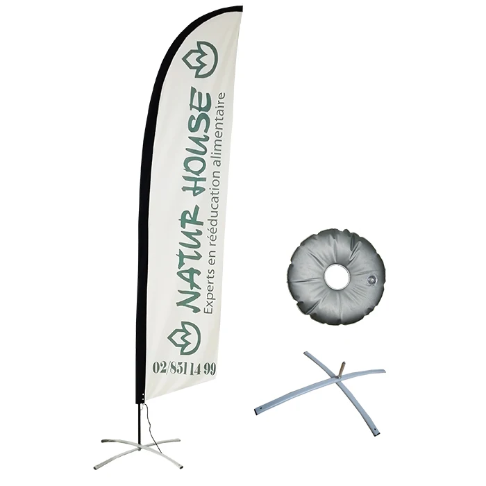 Printed type factory made tear drop flags polyester flag banner beach feather flags