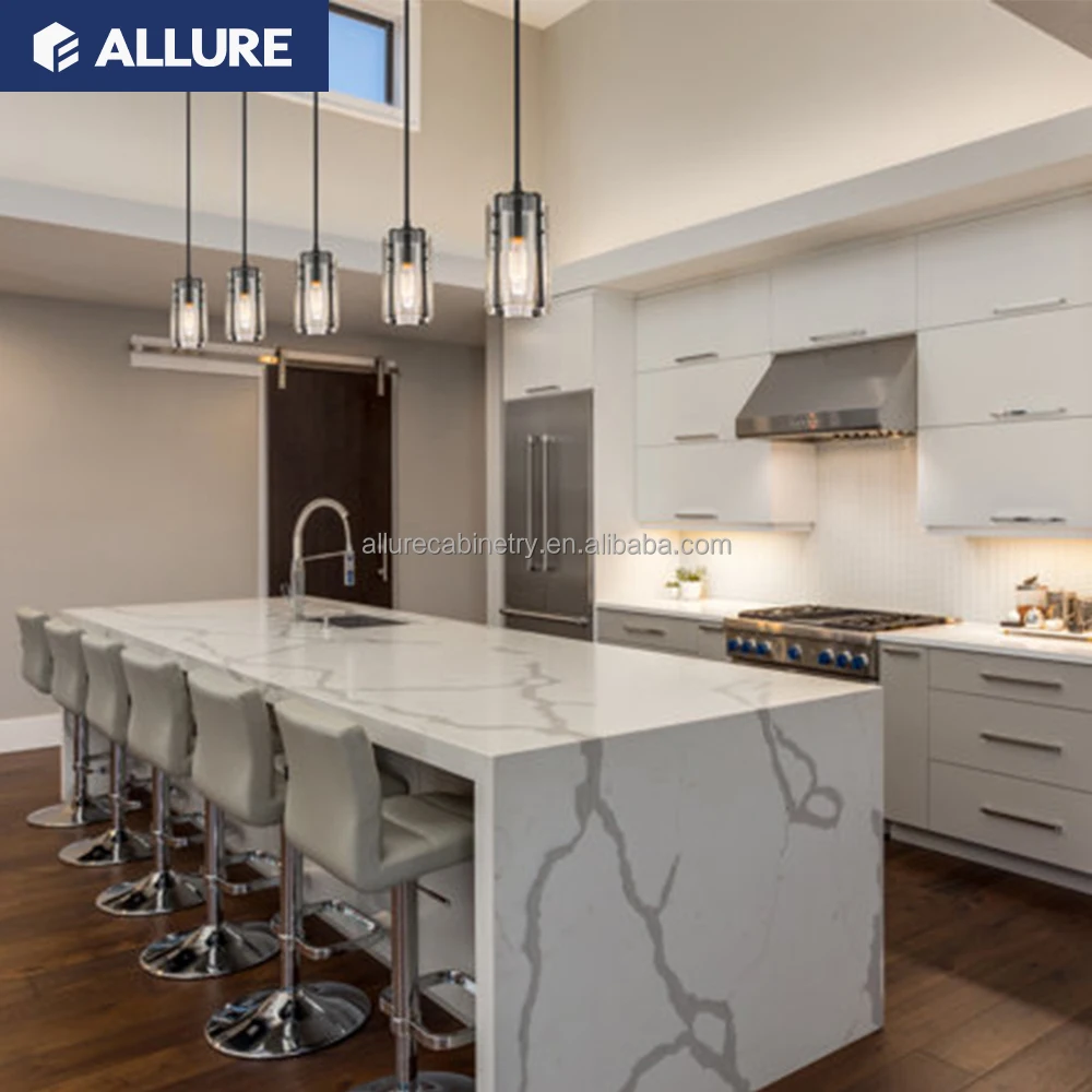 Роскошные полностью кухонные шкафы набор островных шкафов на заказ Белый шейкер модульный современный дизайн австралийские