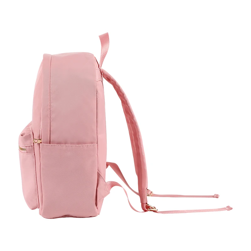 Keymay 1Day Fast Shipping Dark Pink Backpack Weekend Travel Bag  Zipper Waterproof Nylon Sports Backpack Kids Student School Bag