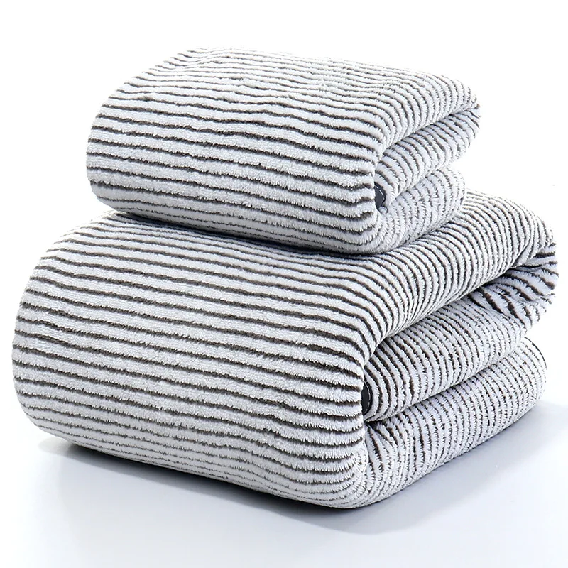 Bamboo charcoal fiber antibacterial two-piece bath towels