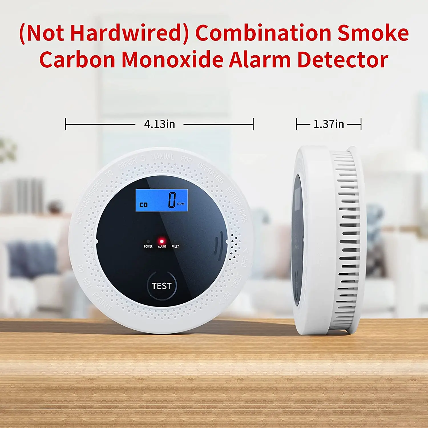 14-year factory latest design smoke and carbon monoxide 2 in 1 home alarm siren