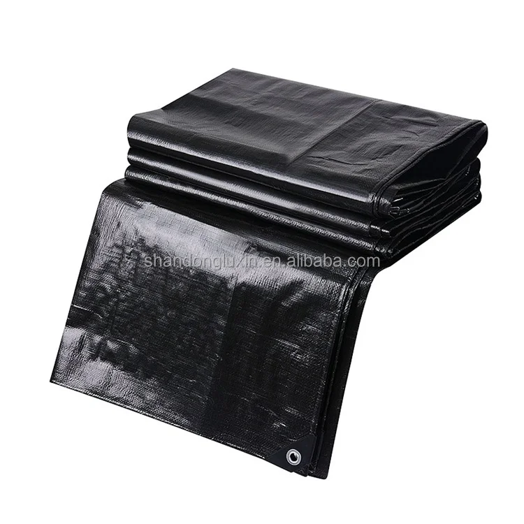Black Tarpaulins for Trucks Polyethylene Tarp Pe Tarpaulin Tarps Heavy Duty Waterproof