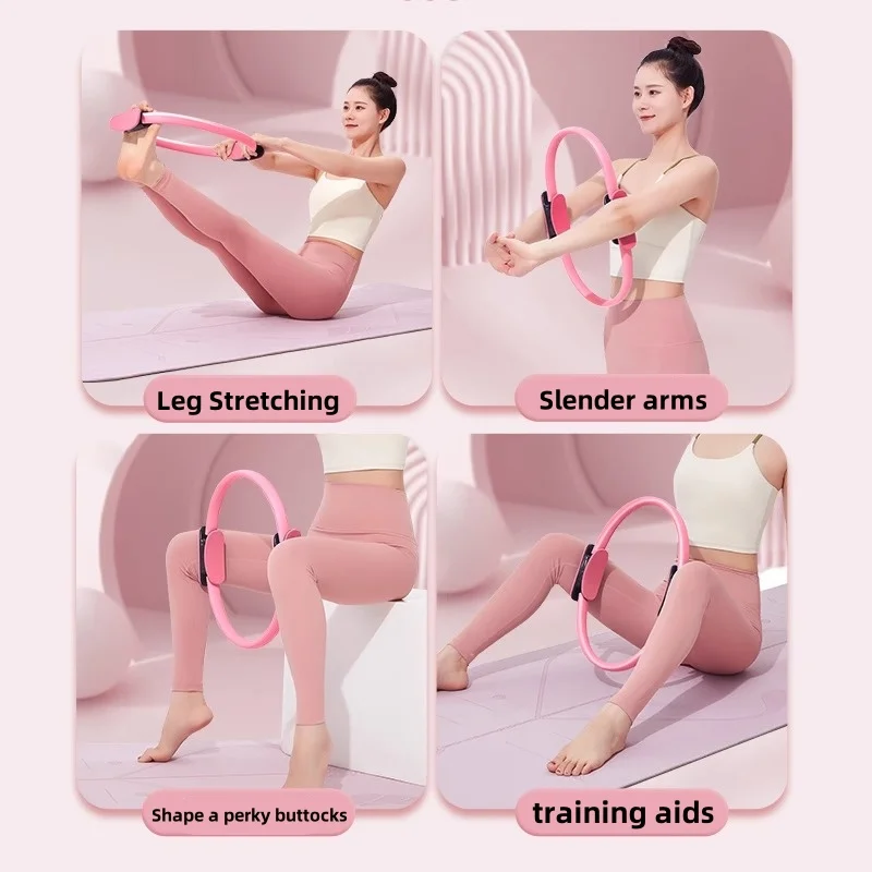 Family exercise Yoga ring Pink Pilates reformer Professional yoga fitness pilates magic ring durab
