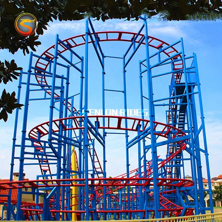 Fairground attractions outdoor kiddie amusement park rides spinning coaster