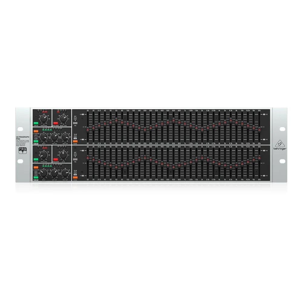 Behringer FBQ6200HD 2 * 31 Band Equalizer With Feedback Detector Pa System Music Equipment Studio Audio Analyser