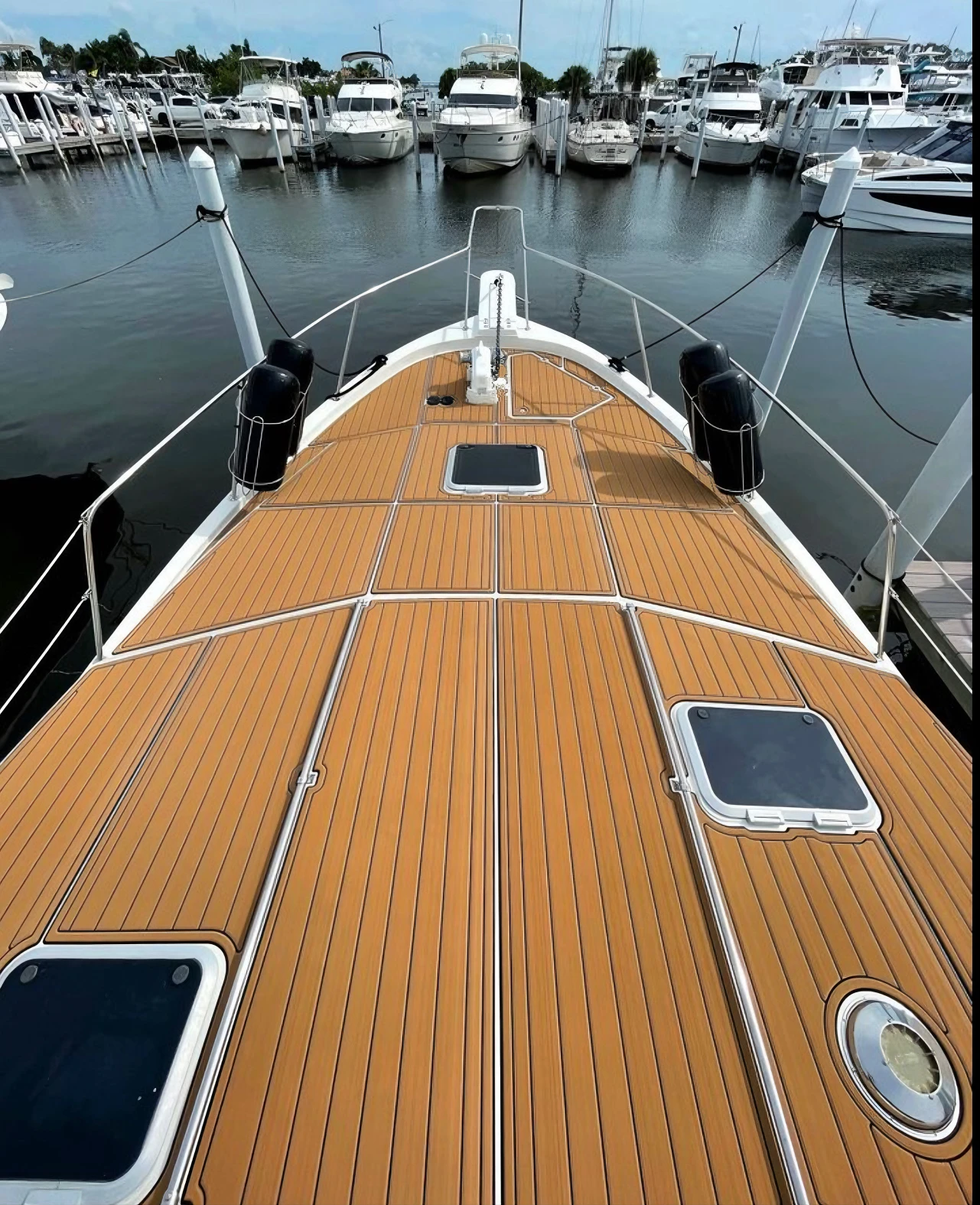 Thick Non-Slip Waterproof EVA Foam Faux Teak Material Decking Durable Yacht Boat Flooring Marine Grip decking