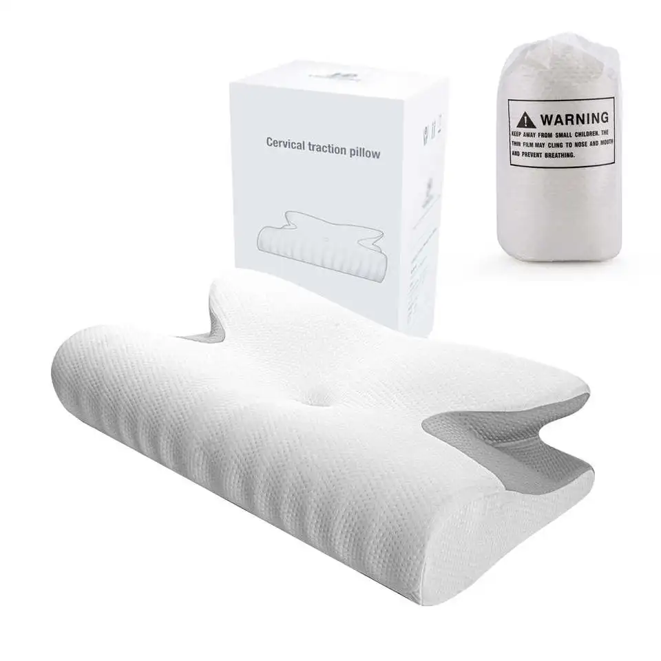Medical Ergonomic Sleeping Cervical Orthopedic Neck Bed Memory Foam Pillow for Sleeping Custom White OEM 100% Polyester Nonwoven