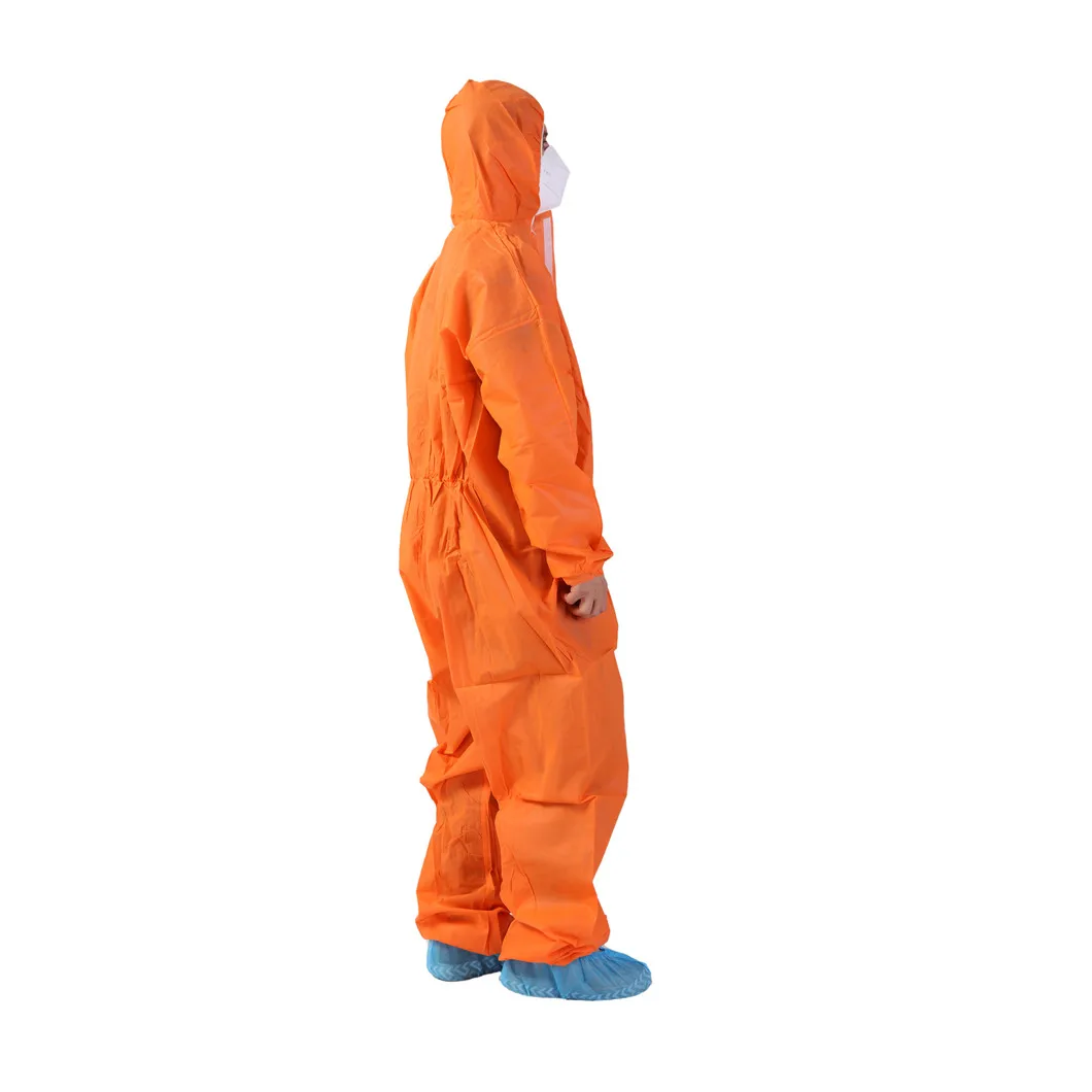 Non Woven Protective disposable Isolation Gown Dustproof Coveralls