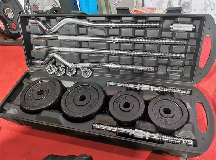 XD Custom logo fit gym equipment curl bar dumbell case 15kg 20kg 30kg 50kg adjustable iron dumbbell set